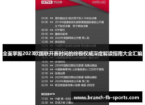 全面掌握2023欧国联开赛时间的终极权威深度解读指南大全汇编 全面掌握2023欧国联开赛时间的终极权威深度解读指南大全汇编